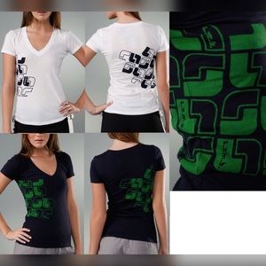 LAMB BRICK HOUNDSTOOTH V-NECK TEE